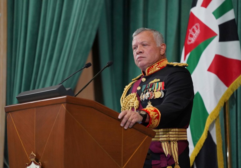 King of Jordan parliament