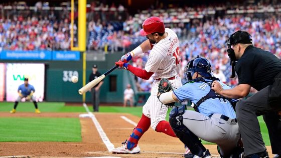 Phillies' Kyle Schwarber sets MLB record with 14th leadoff home run of season