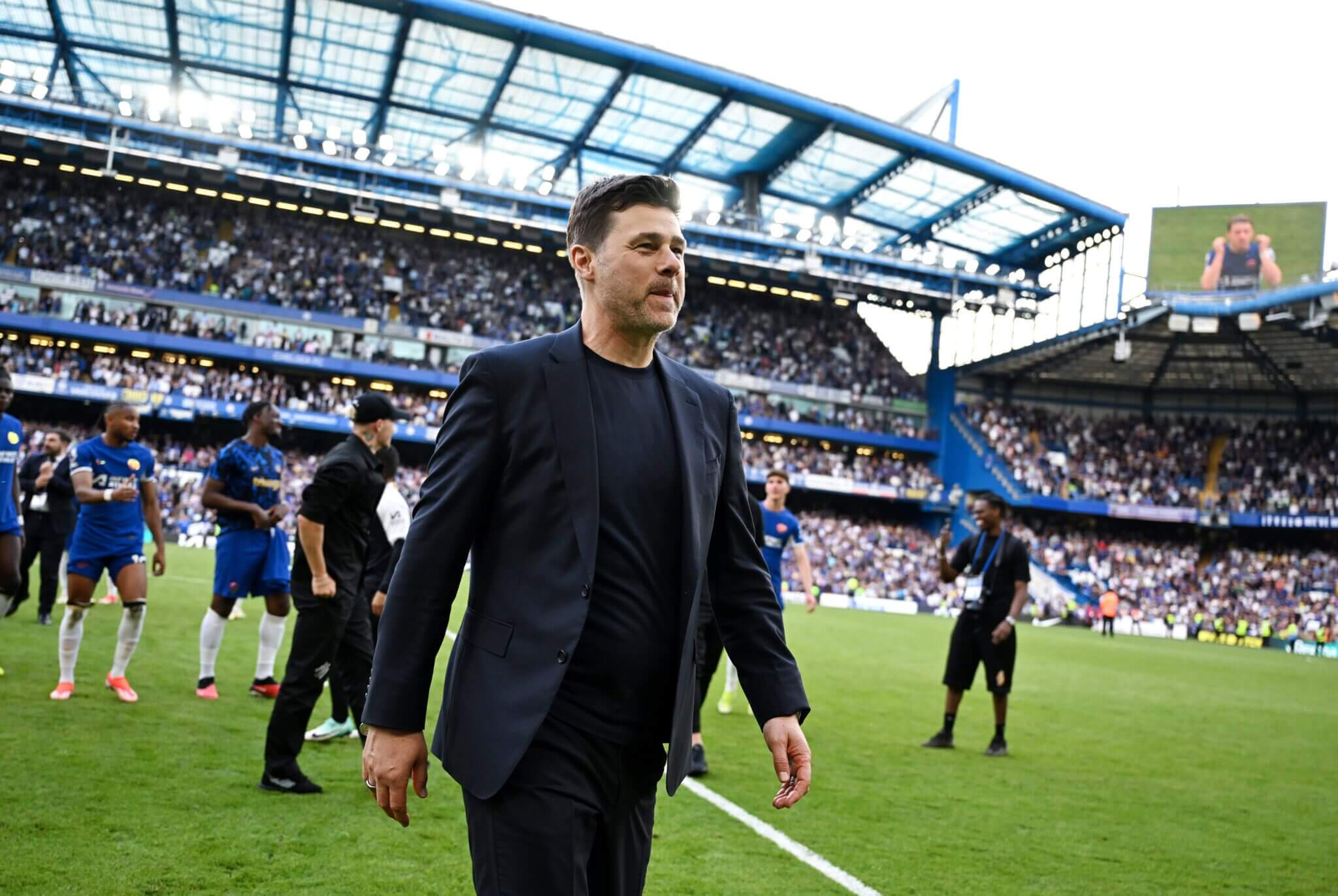 Pochettino led Chelsea to a sixth-placed finish and European qualification with a 2-1 win over Bournemouth in his final game in charge (Photo by Darren Walsh/Chelsea FC via Getty Images)