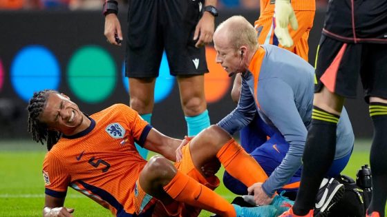 Manchester City's Nathan Ake forced off with injury on international duty with the Netherlands