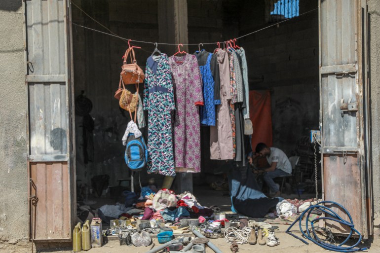 all that's available for sale in Gaza are used clothes as Israel's war on civilians there continues