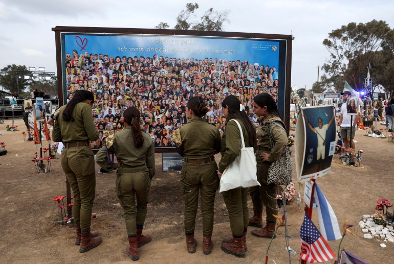 People visit the site of the Nova festival, where partygoers were killed and kidnapped during the October 7 attack by Hamas from Gaza