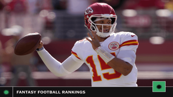 Fantasy football rankings Week 9: Sleepers, projections, starts, Patrick Mahomes, Josh Downs and more