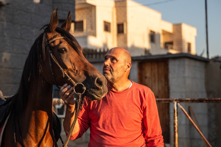 Zakaria Araji, owner of the stable in Bar Elias that hosts horses saved from