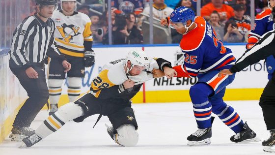 Yohe's 10 observations: Oilers toy with humbled Penguins in blowout