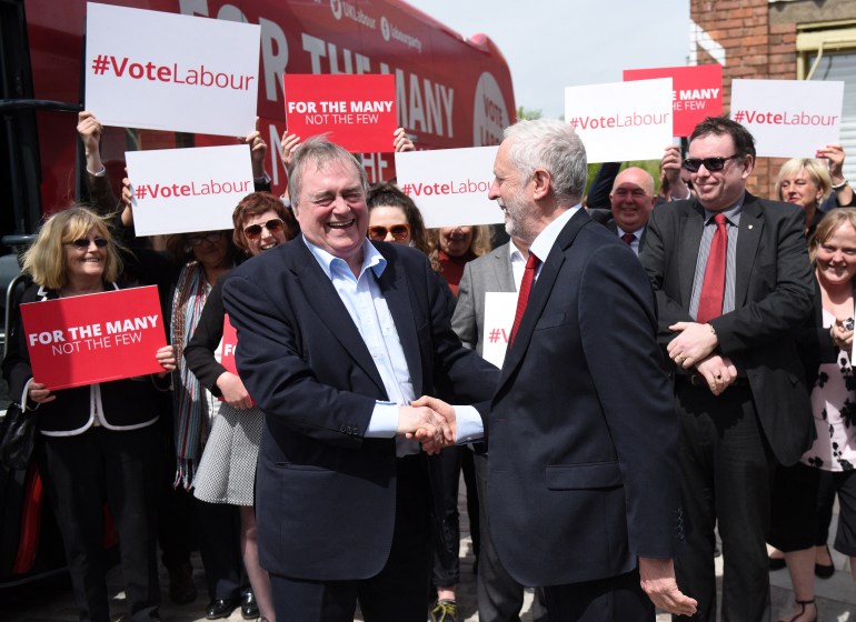 John Prescott and Jeremy Corbyn