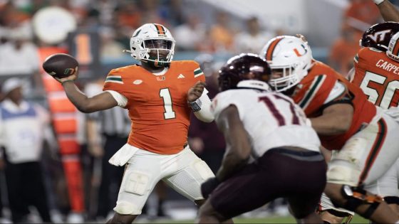 Miami debuts at No. 4 in College Football Playoff rankings, controls its own destiny