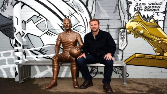 Harry Kane statue unveiled five years after it was commissioned by London council