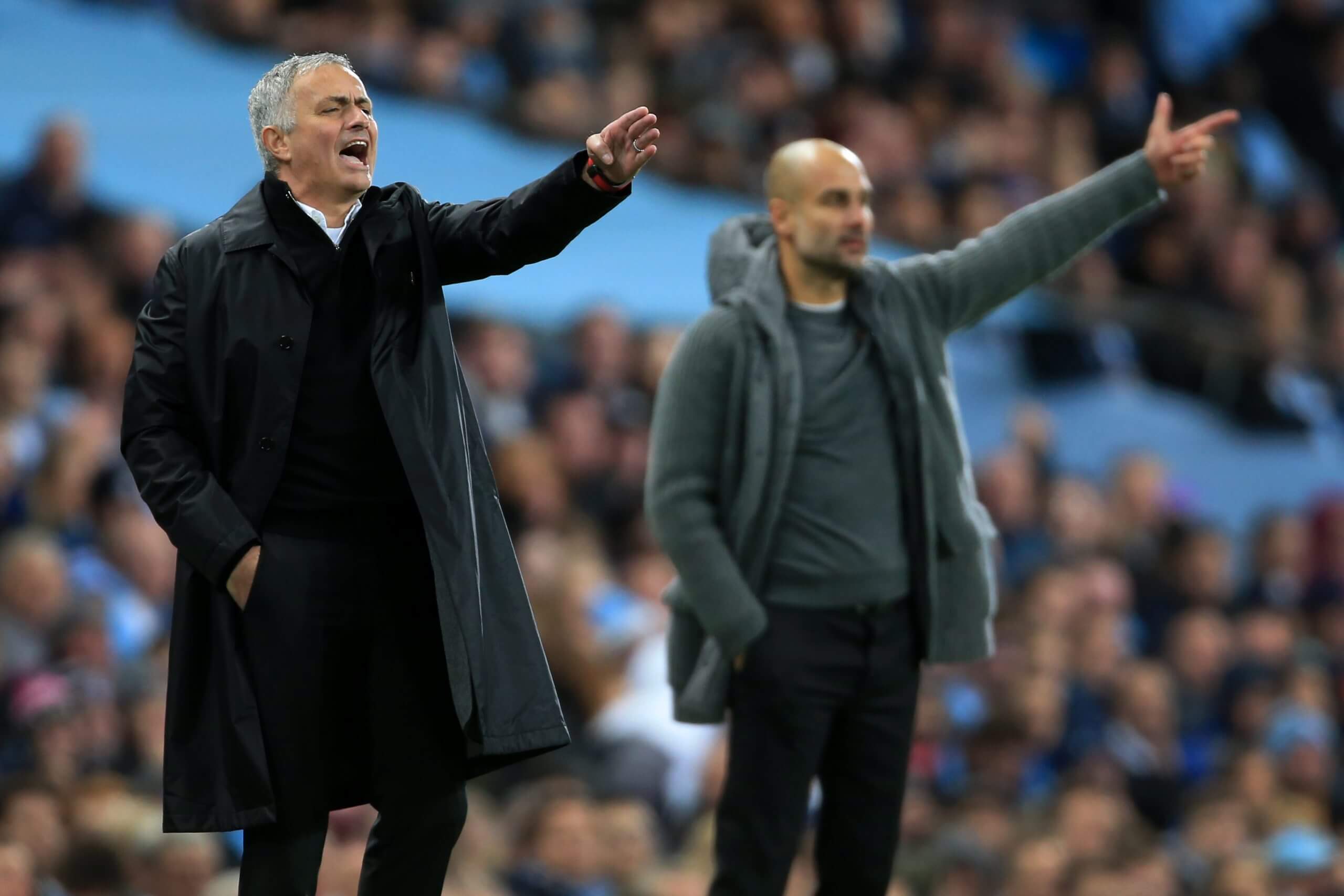 Mourinho and Guardiola's rivalry began in La Liga before both renewed their battle in the Premier League (Simon Stacpoole/Offside/Getty Images)