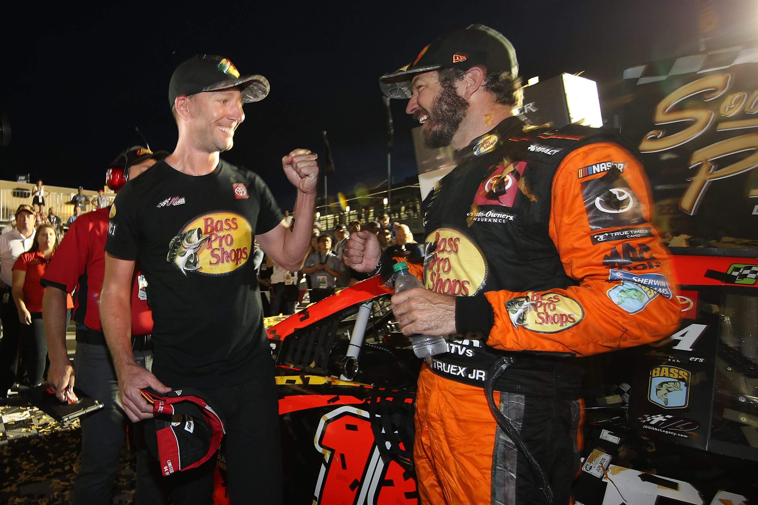 Cole Pearn and Martin Truex Jr.