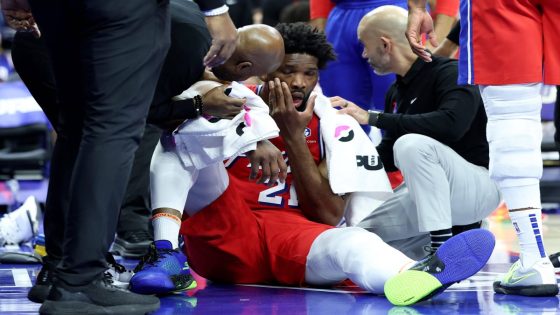 Joel Embiid to be re-evaluated next week after suffering sinus fracture vs. Pacers