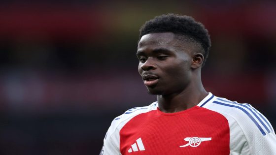 Arsenal's Bukayo Saka 'out for many weeks' with hamstring injury – Mikel Arteta