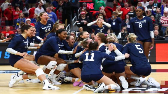 Penn State wins eighth NCAA volleyball championship, beating Louisville in front of record crowd