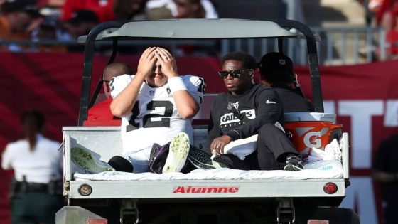 Raiders 'still believe' after 9th straight loss and another crushing injury