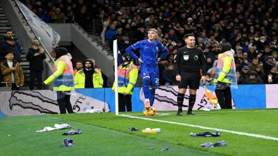 FA to investigate object-throwing by Tottenham fans during Chelsea game